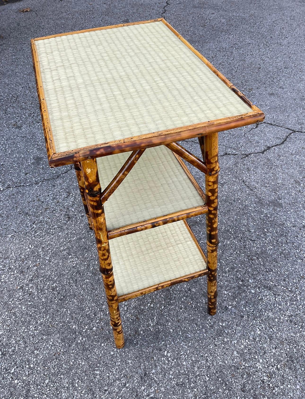 19th Century English Bamboo Side Table.  #181 For Sale 1