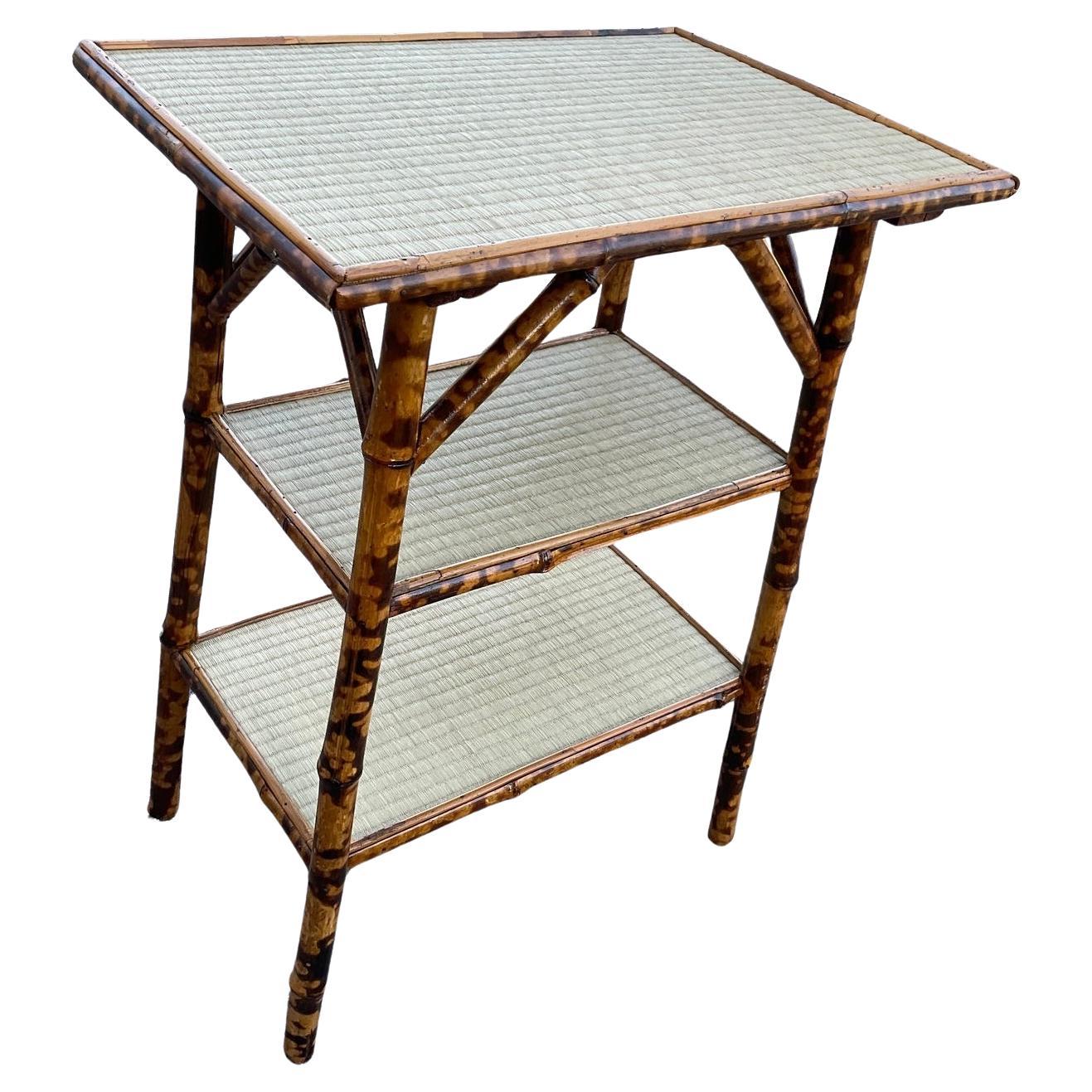 19th Century English Bamboo Side Table.  #181 For Sale