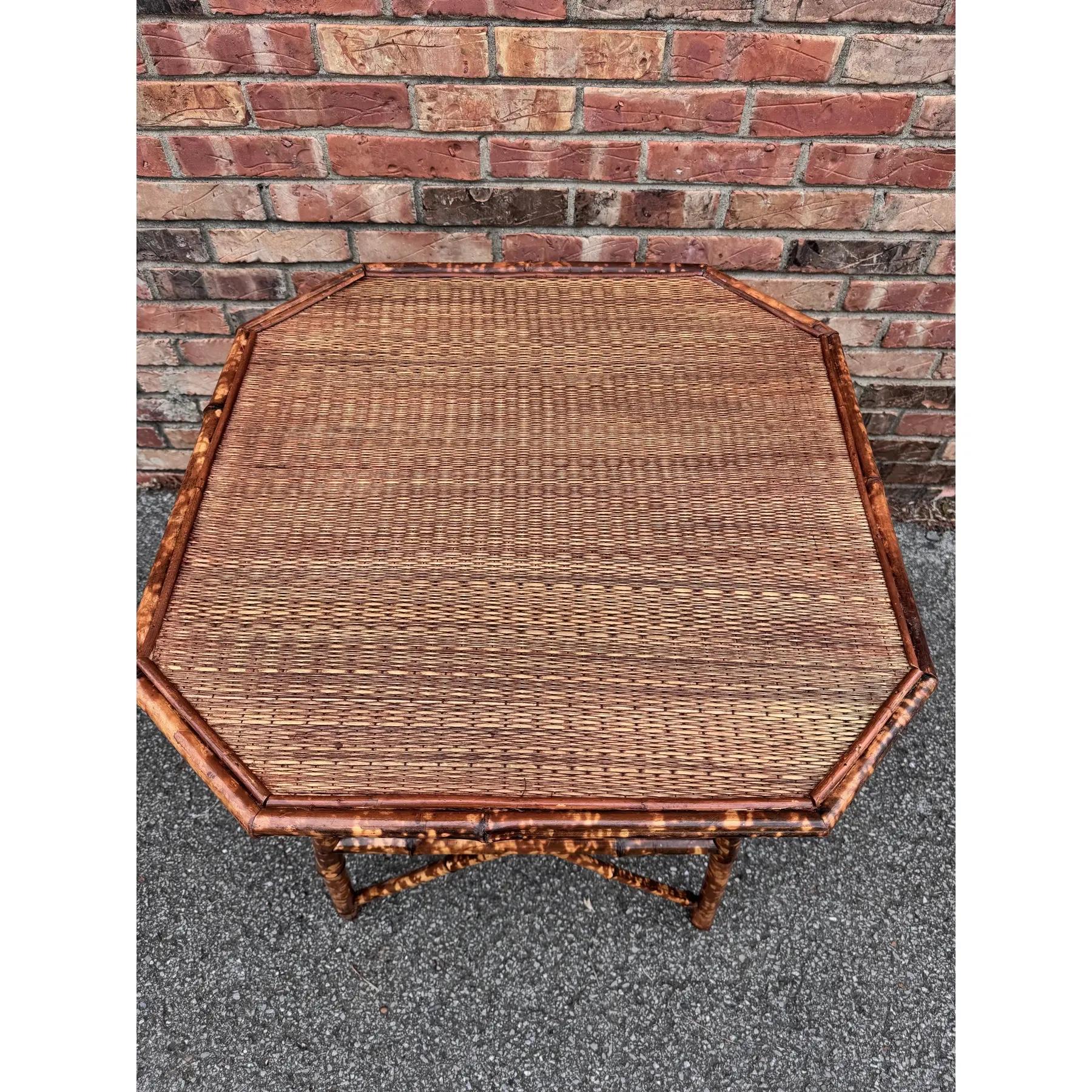 19th Century English Bamboo Side Table In Good Condition For Sale In Nashville, TN