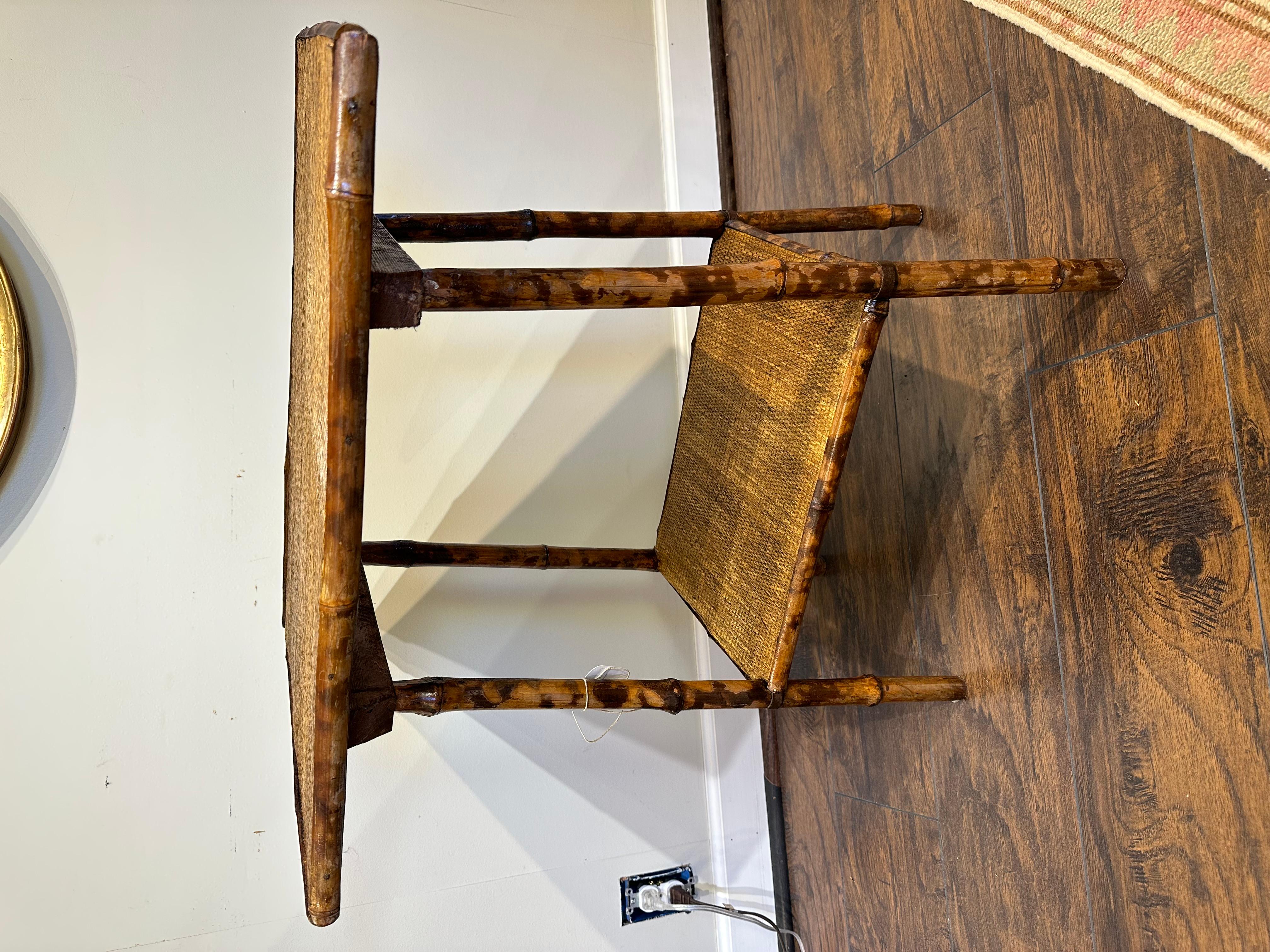 Late 19th Century 19th Century English Bamboo Side Table For Sale