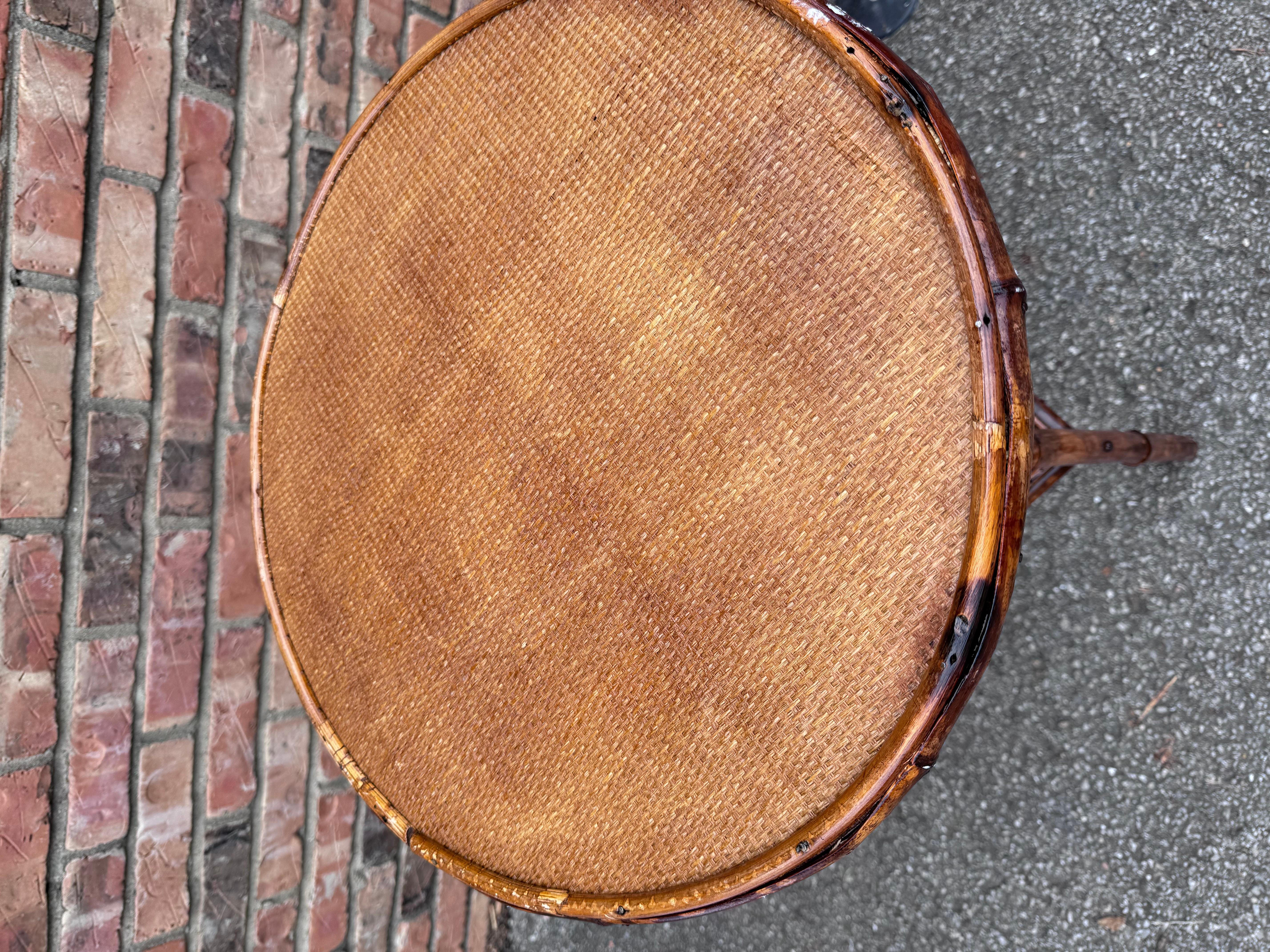 19th Century English Bamboo Side Table  #1303 1