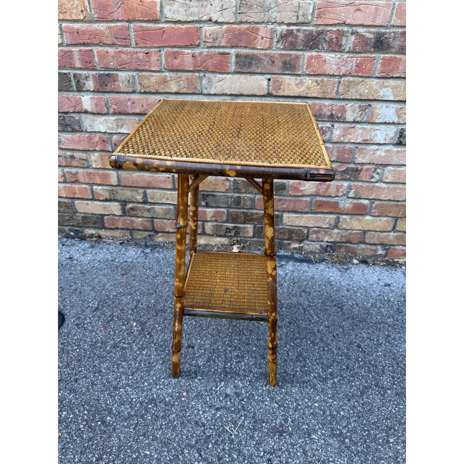 19th Century English Bamboo Side Table For Sale 2