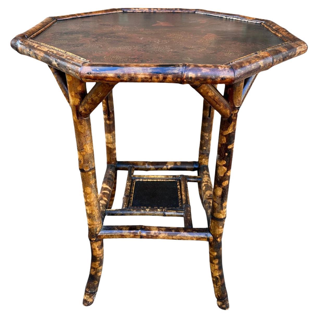 19th Century English Bamboo Side Table b1 For Sale