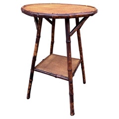 19th Century English Bamboo Side Table  #1303