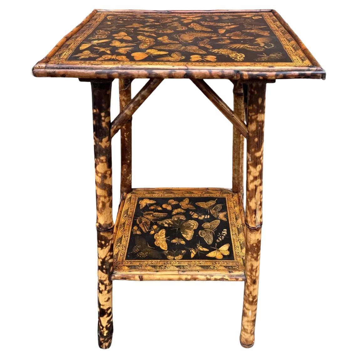 19th Century English Bamboo Side Table en vente