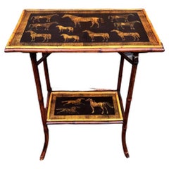 Antique 19th Century English Bamboo Side Table