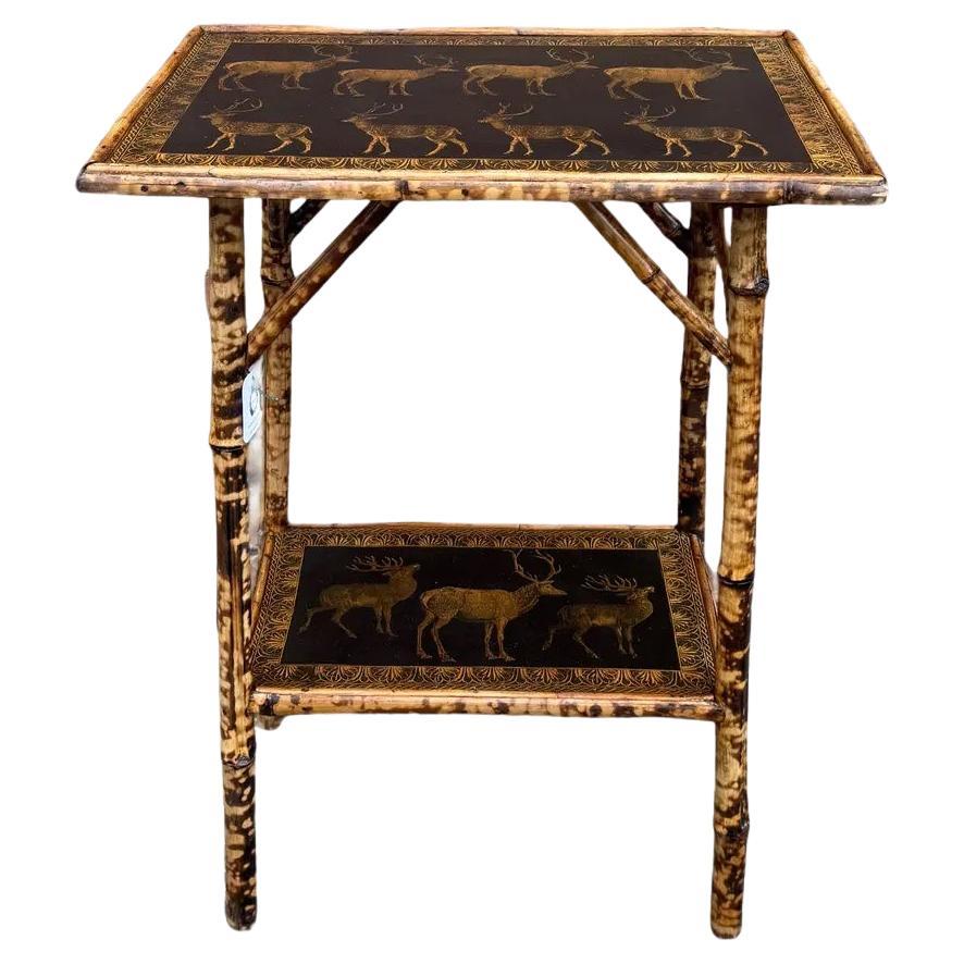 Tavolino in bambù inglese del XIX secolo