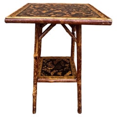 Antique 19th Century English Bamboo Side Table