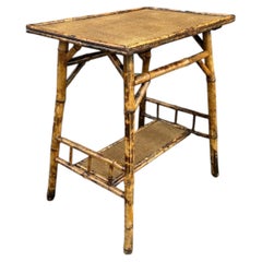 19th Century English Bamboo Side Table