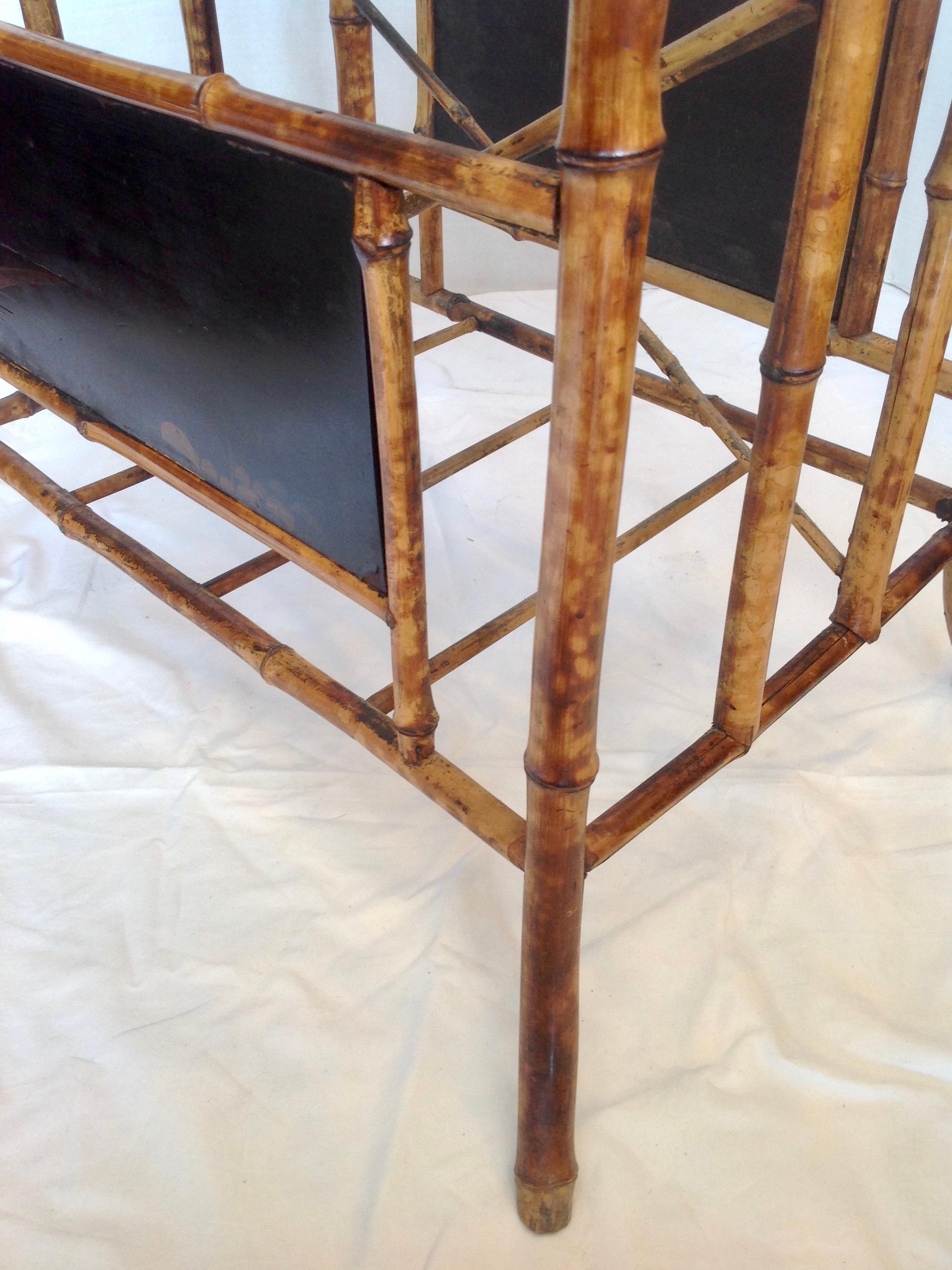 19th Century English Bamboo Side Table with 