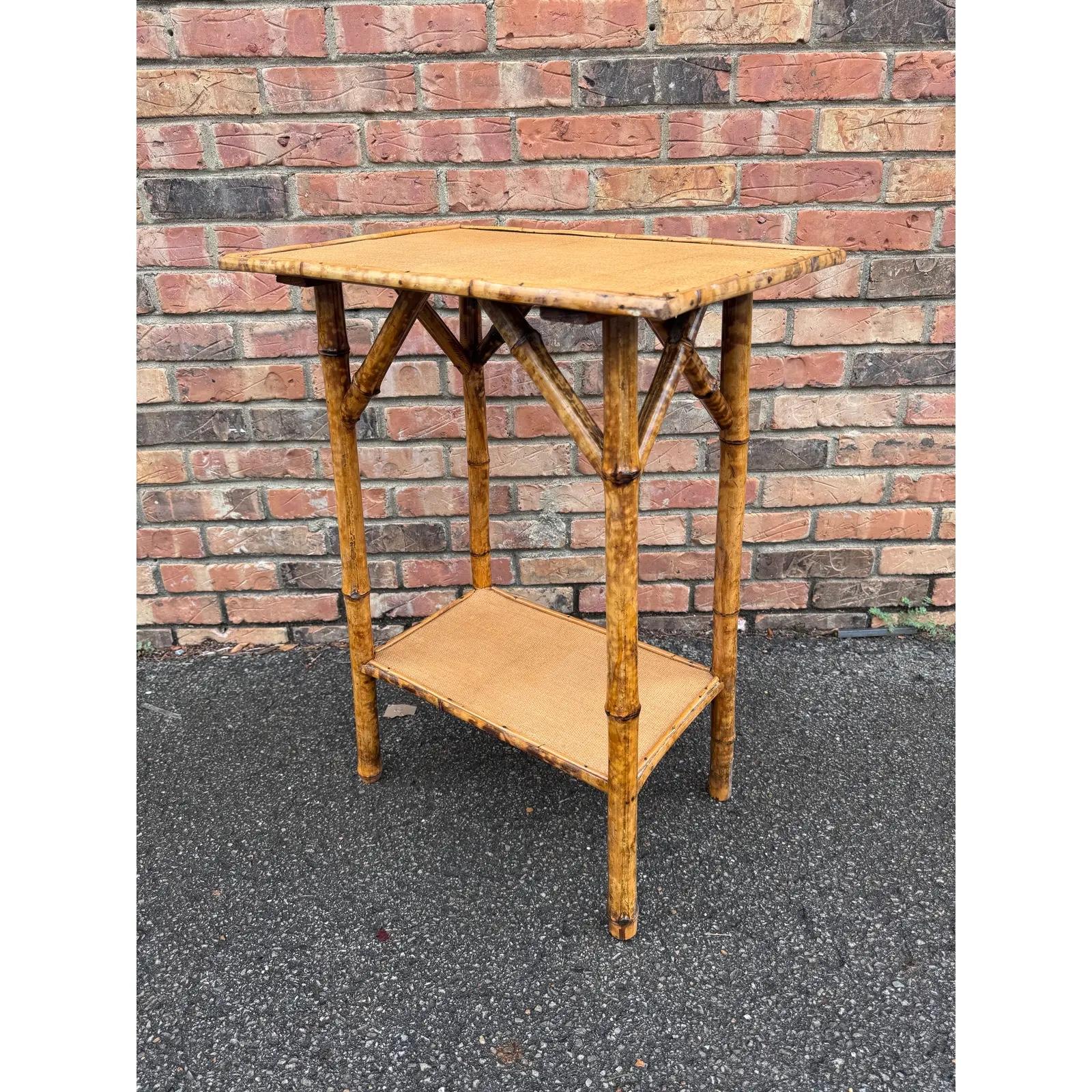 Faux Bamboo 19th Century English Bamboo Table For Sale