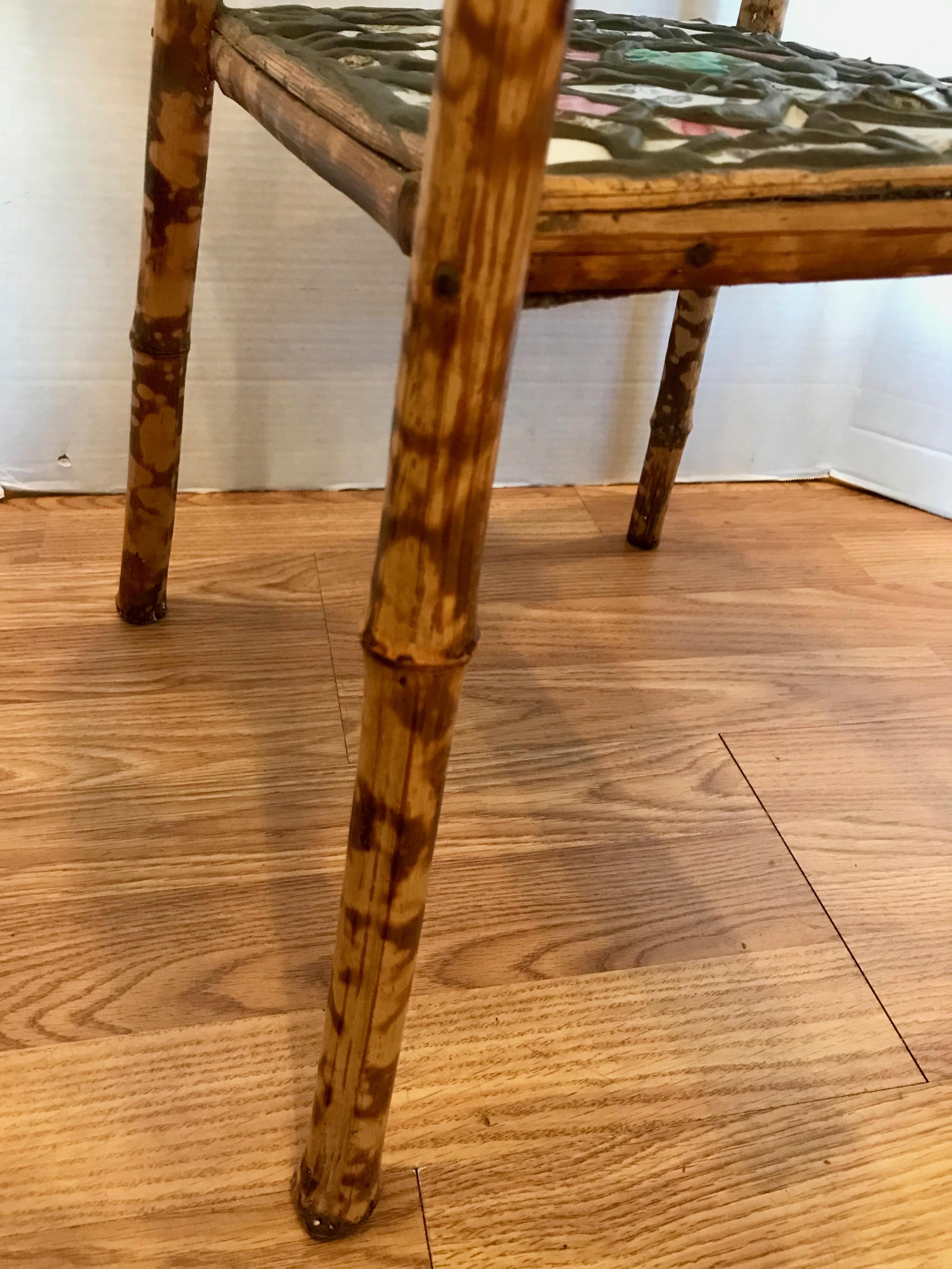 19th Century English Bamboo Table with 