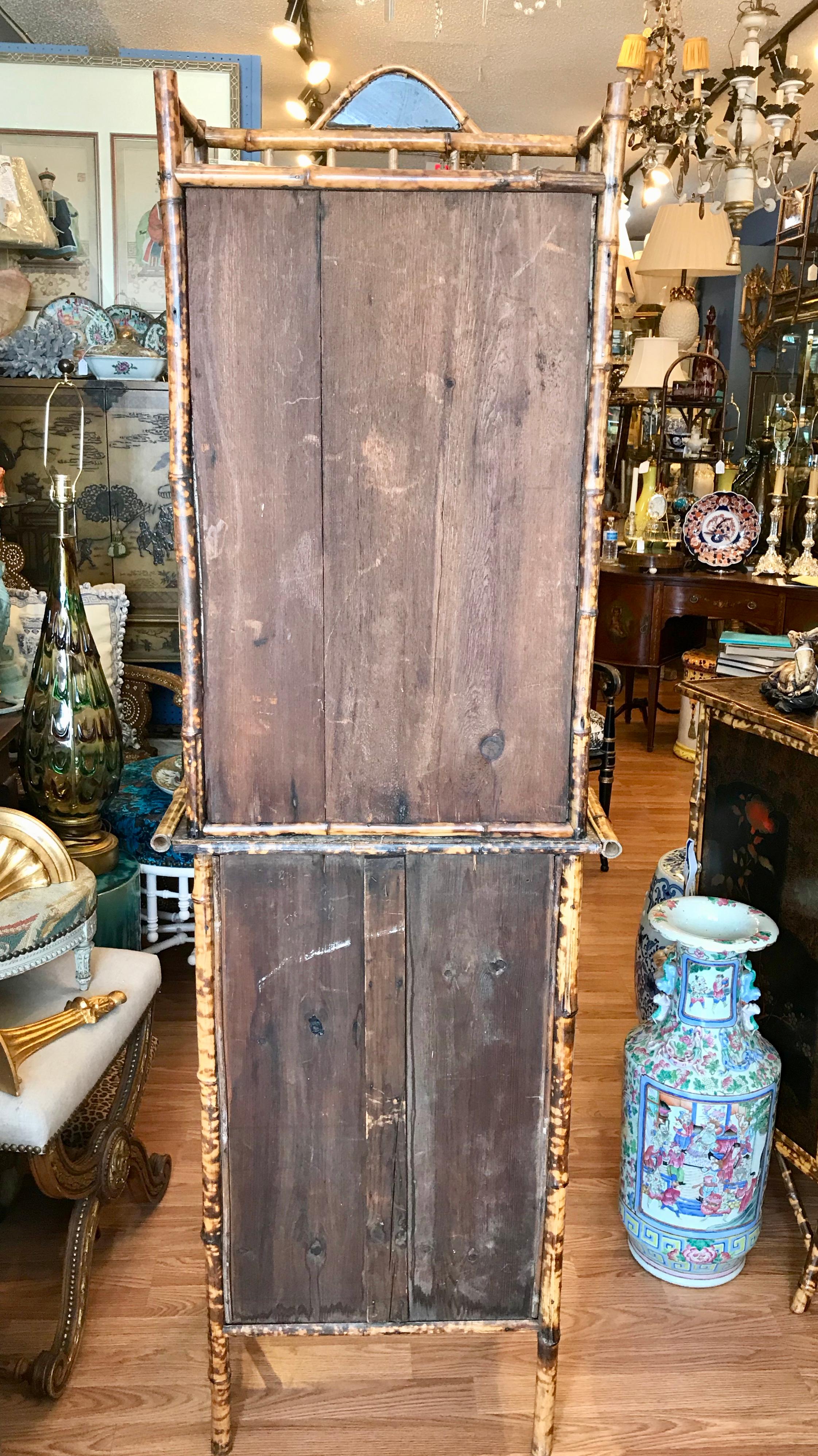 19th Century English Bamboo Tall Bookcase 11