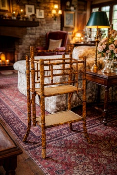 19th Century English Bamboo Tiered Magazine Rack
