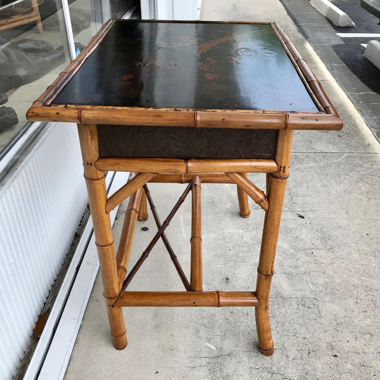 19th Century English Bamboo Writing Table / Desk at 1stDibs