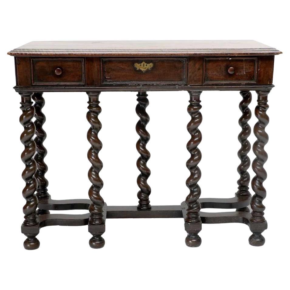 19th Century English Barley Twist Leg Console, England