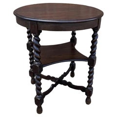 19th Century English Barley Twist Side Table