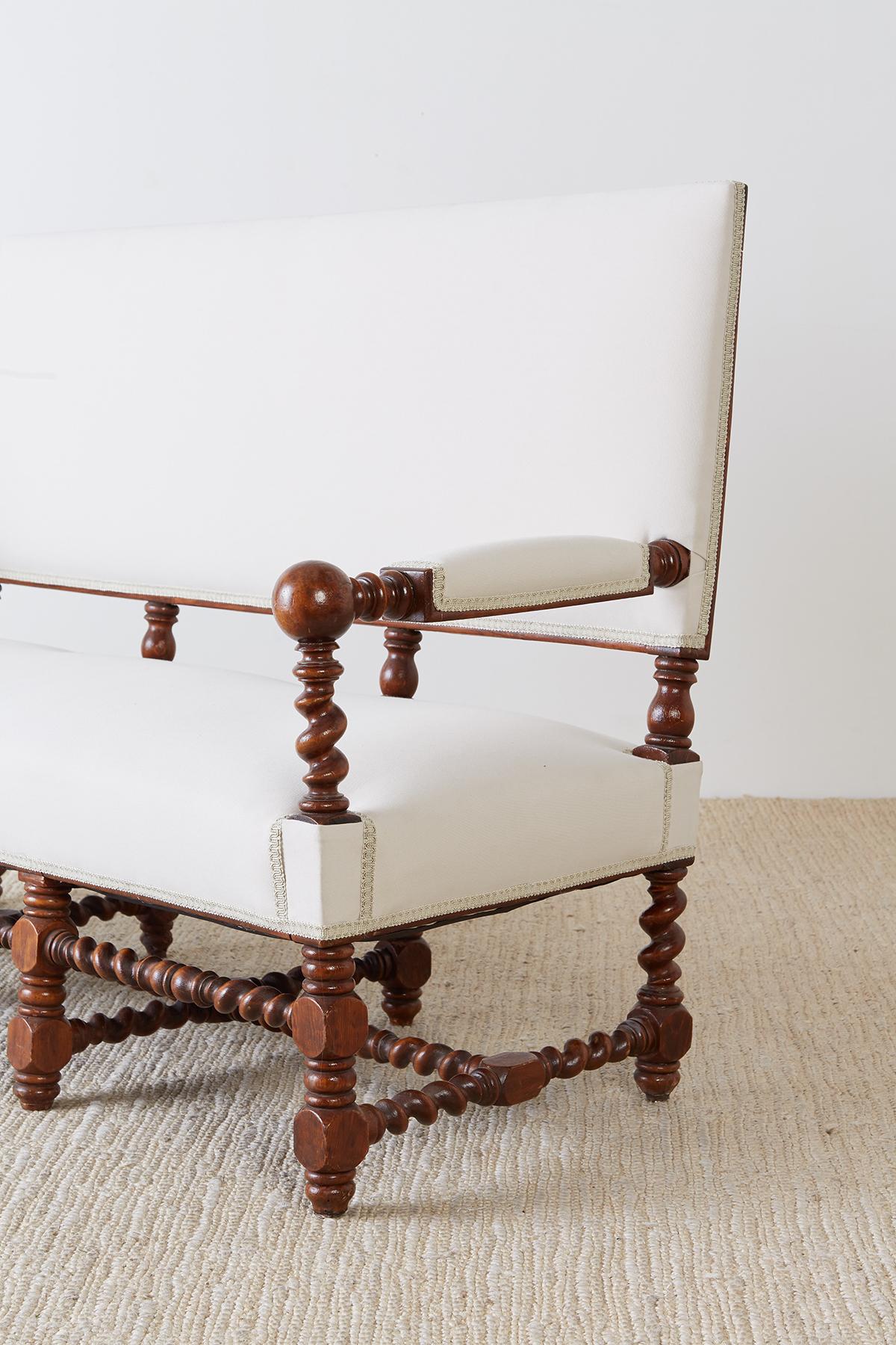 19th Century English Barley Twist Sofa Settee 5