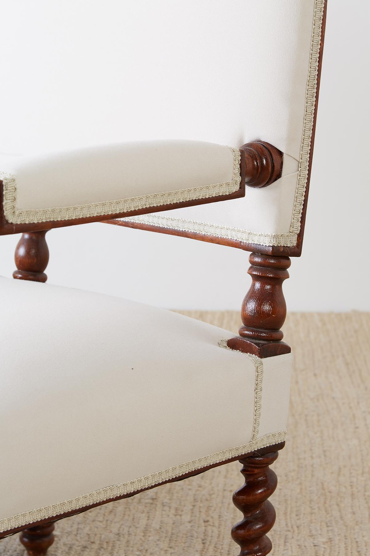 19th Century English Barley Twist Sofa Settee 6
