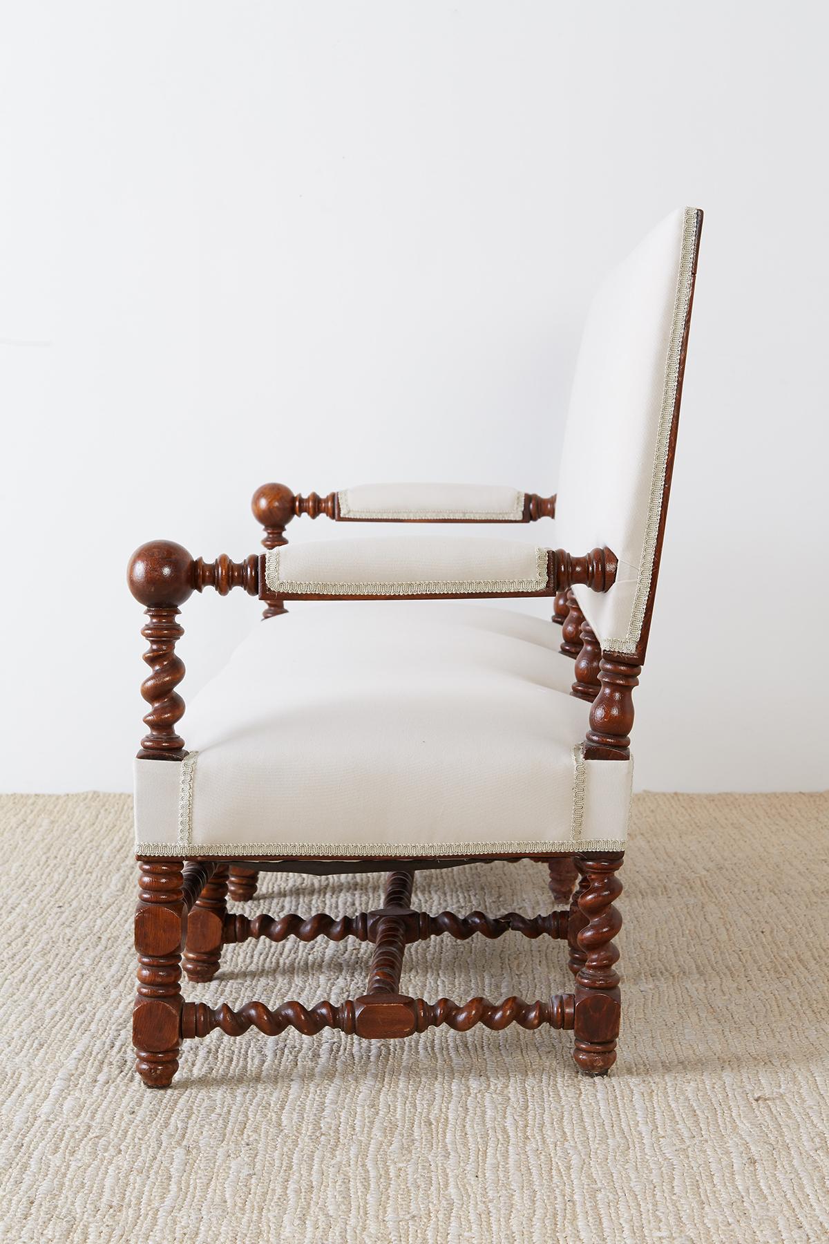 19th Century English Barley Twist Sofa Settee 7