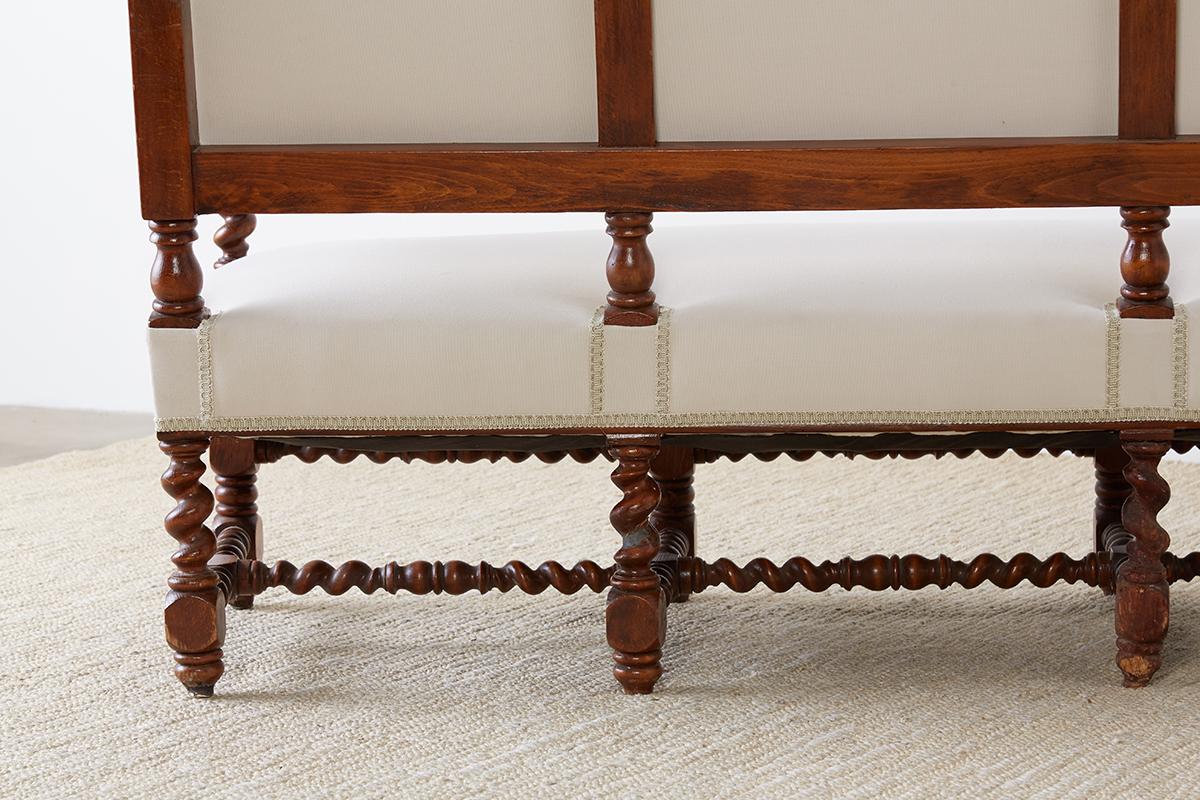 19th Century English Barley Twist Sofa Settee 10