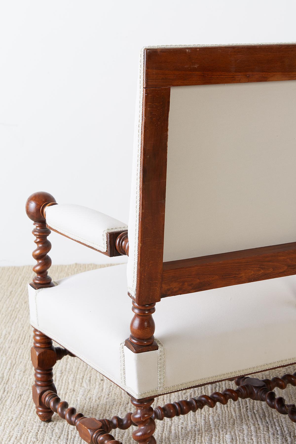 19th Century English Barley Twist Sofa Settee 11