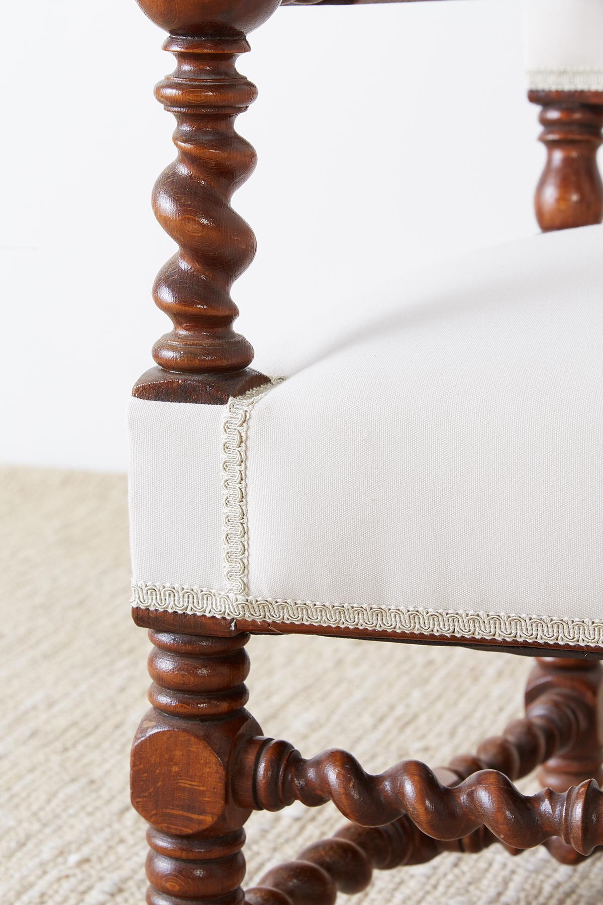 19th Century English Barley Twist Sofa Settee 1