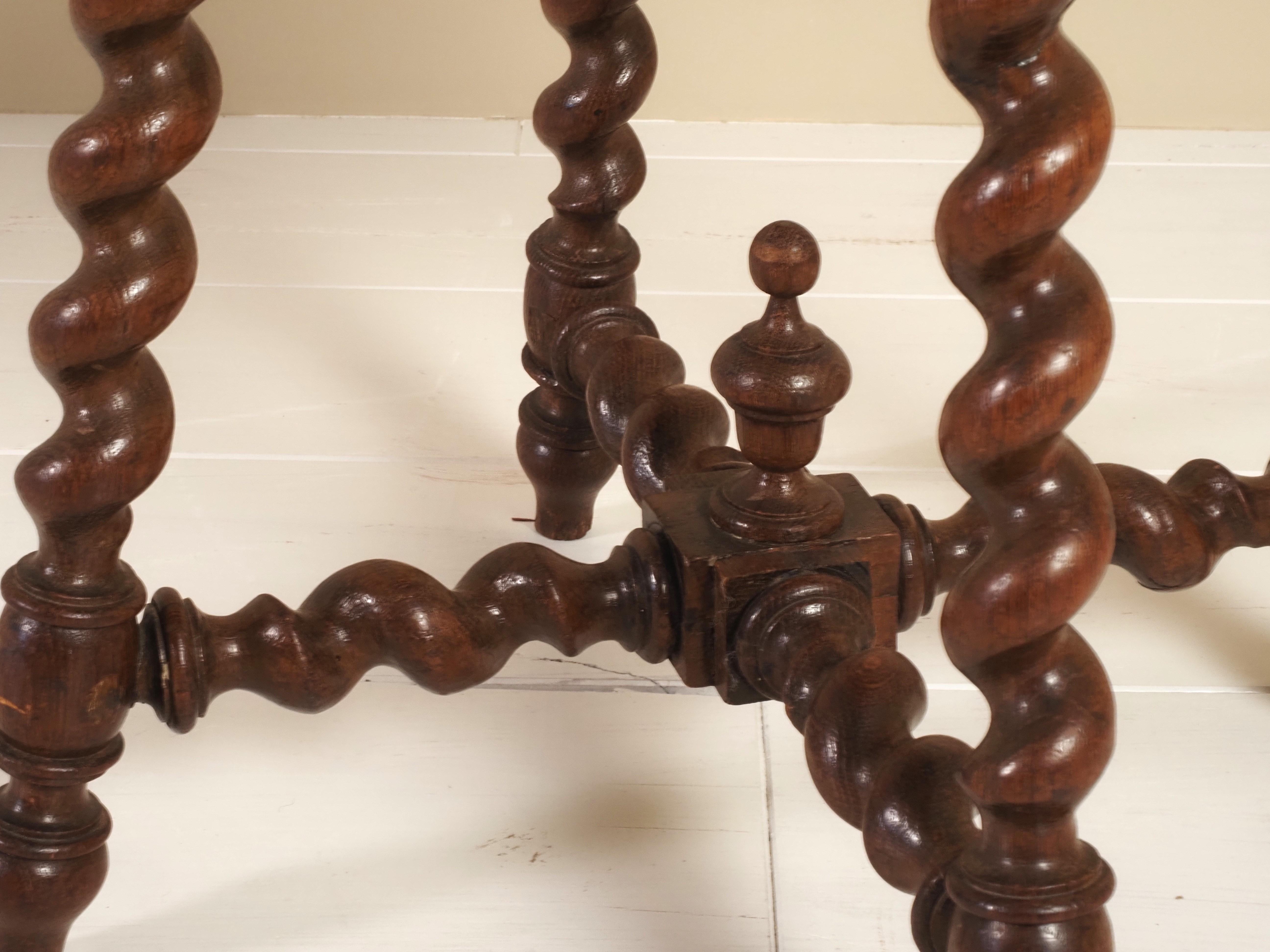19th Century english barley twist stool im Zustand „Gut“ im Angebot in Diest, BE