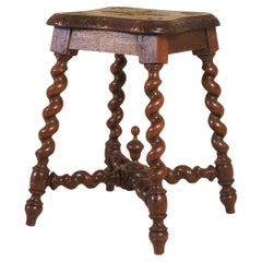 Antique 19th Century english barley twist stool