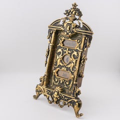 19th Century English Baroque Revival Brass Perpetual Desk Calendar