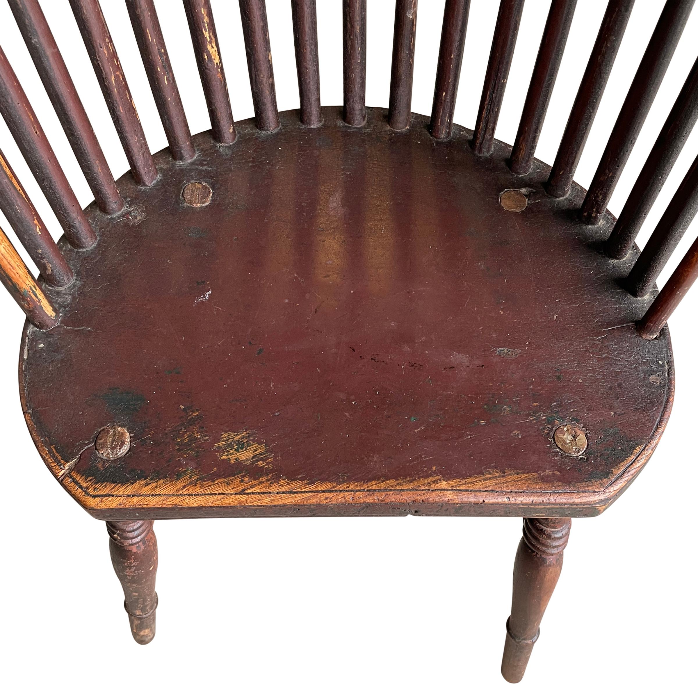 Englischer Windsor-Stuhl mit Fassrückenlehne aus dem 19. Jahrhundert im Angebot 5
