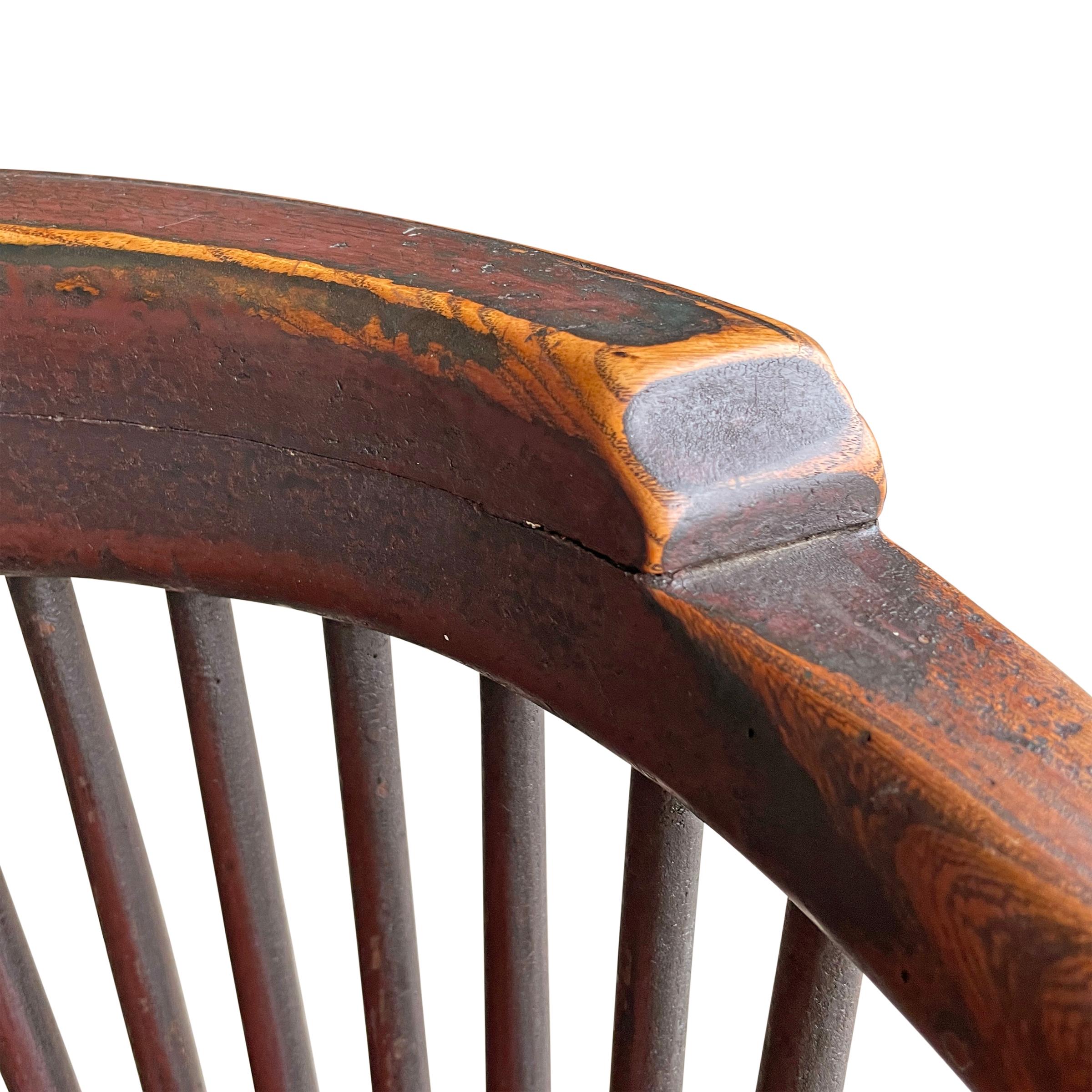 Englischer Windsor-Stuhl mit Fassrückenlehne aus dem 19. Jahrhundert im Angebot 8