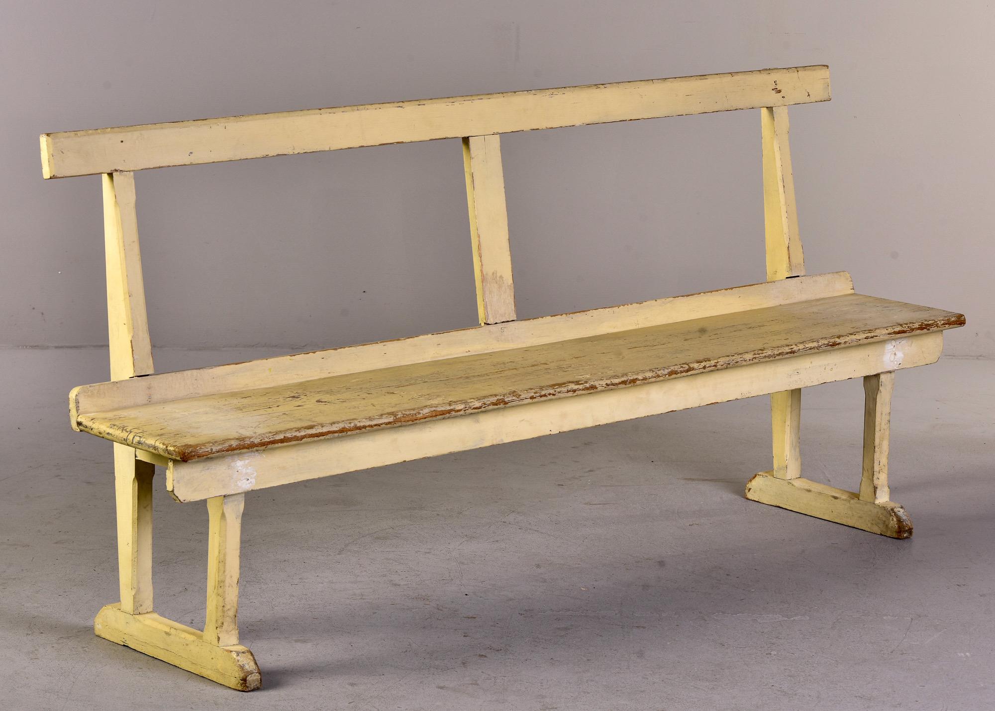 19th Century English Bench with Painted Finish For Sale 5