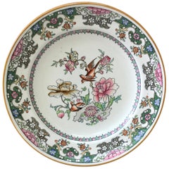 assiette anglaise du 19ème siècle en forme d'oiseaux & Fleurs Minton