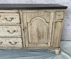 19th Century English Bleached English Oak Cabinet, Buffet, Sideboard