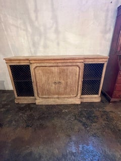 19th Century English Bleached Mahogany Credenza