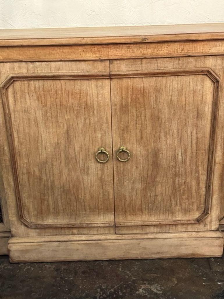 19th Century English Bleached Mahogany Credenza In Good Condition For Sale In Dallas, TX