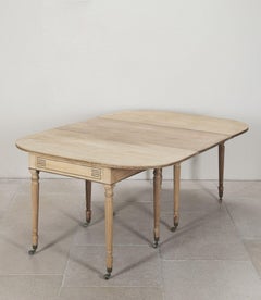 19th Century English Bleached Mahogany Dining Table