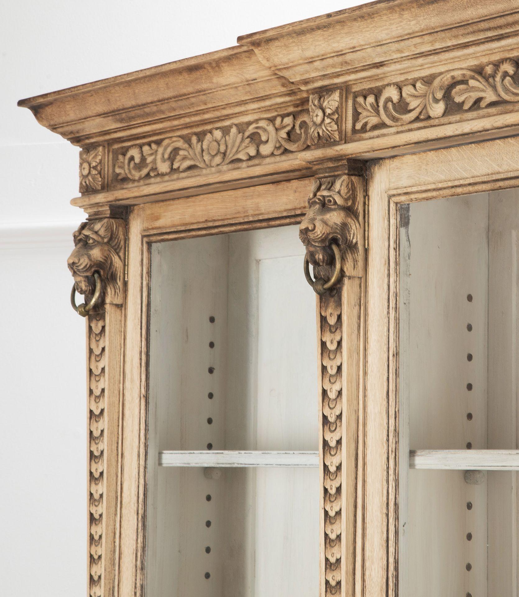 19th Century English Bleached Oak Bookcase 6