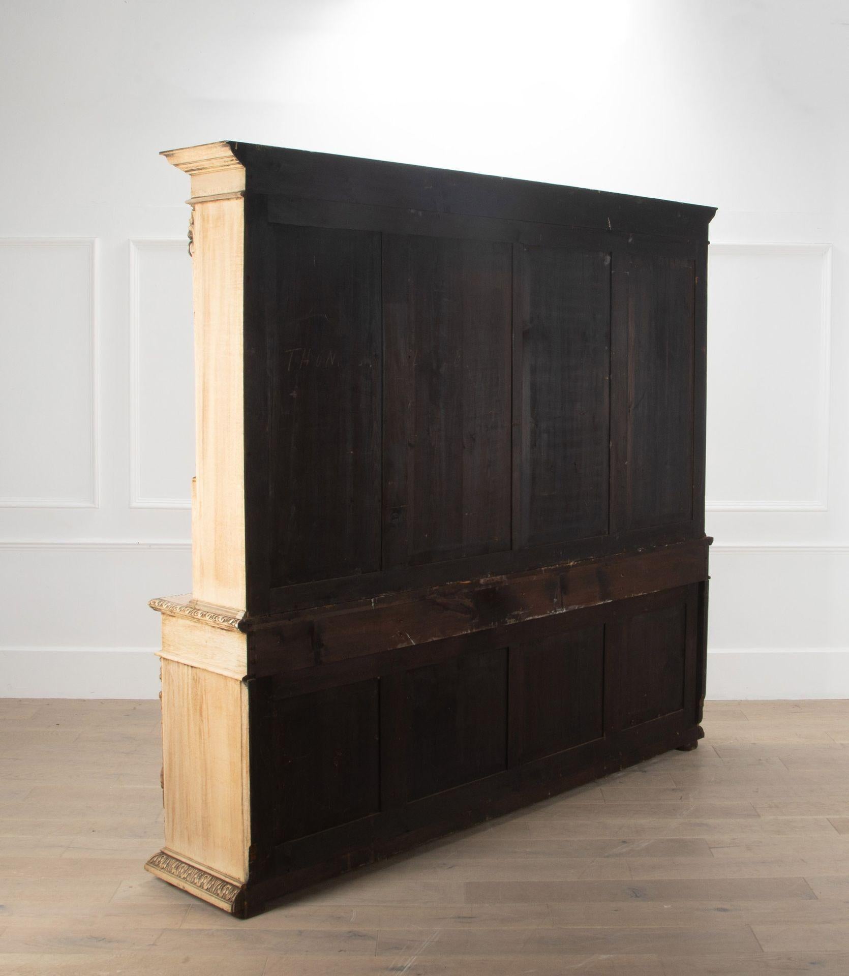 19th Century English Bleached Oak Bookcase 7