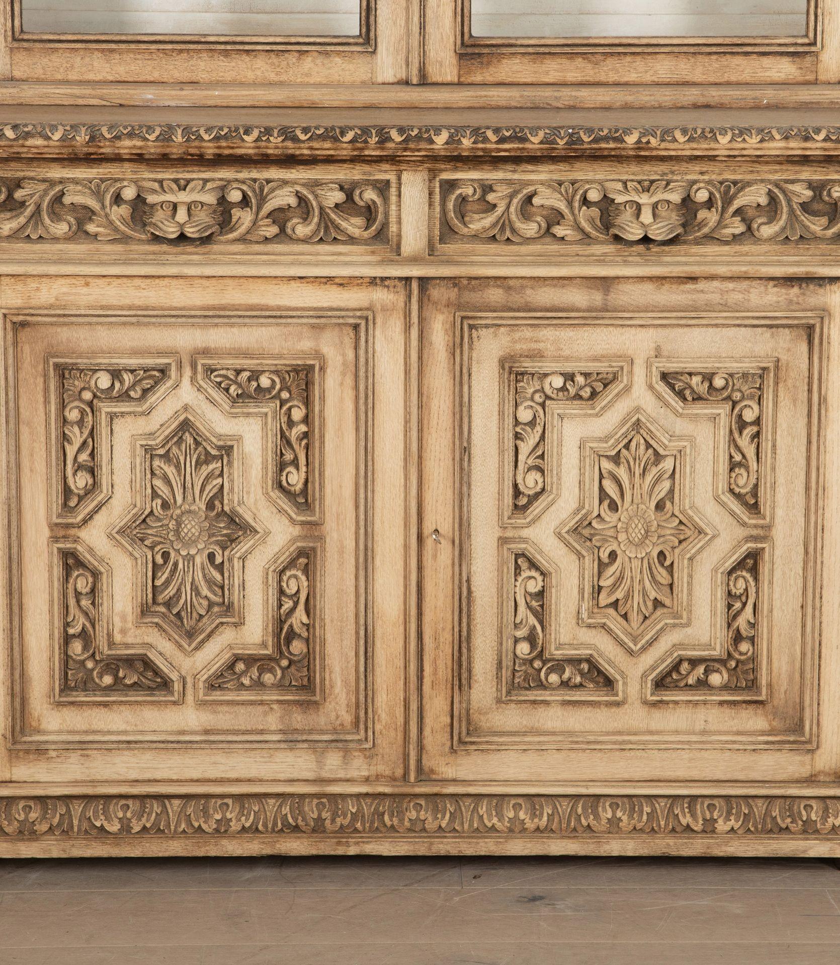 19th Century English Bleached Oak Bookcase 1
