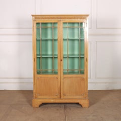 19th Century English Bleached Walnut Bookcase