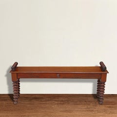 19th Century English Bobbin Hall Bench