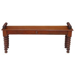 19th Century English Bobbin Hall Bench