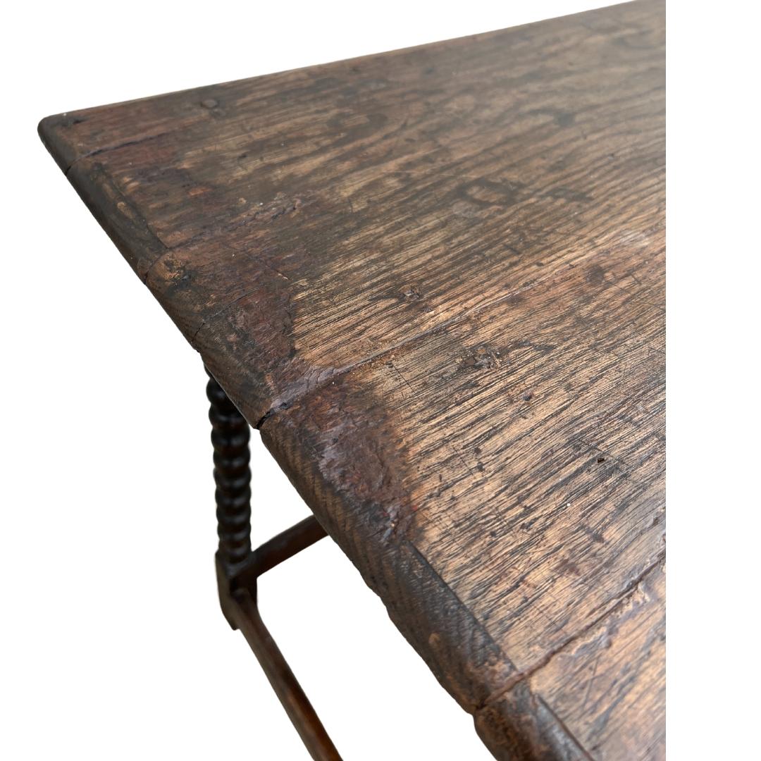 19th Century English Bobbin Side Table For Sale 4
