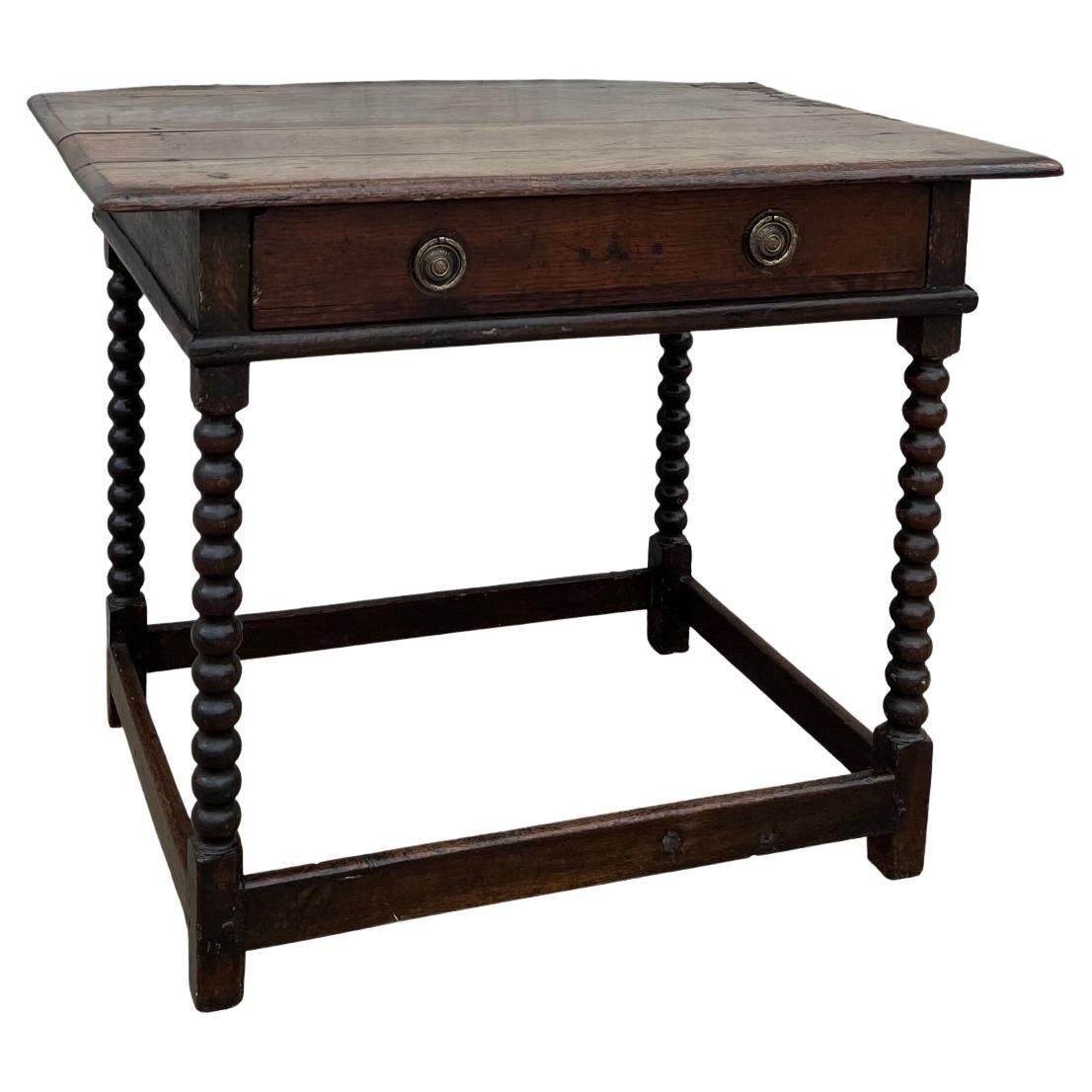 19th Century English Bobbin Side Table For Sale