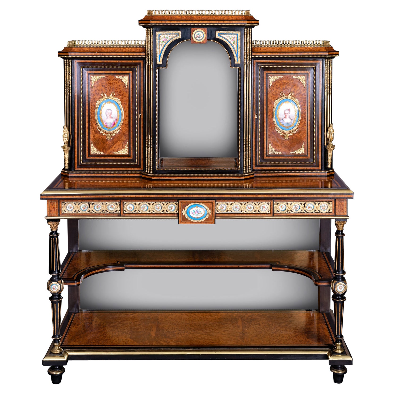 19th Century English Bonheur Du Jour Attributed To Gillows Of Lancaster