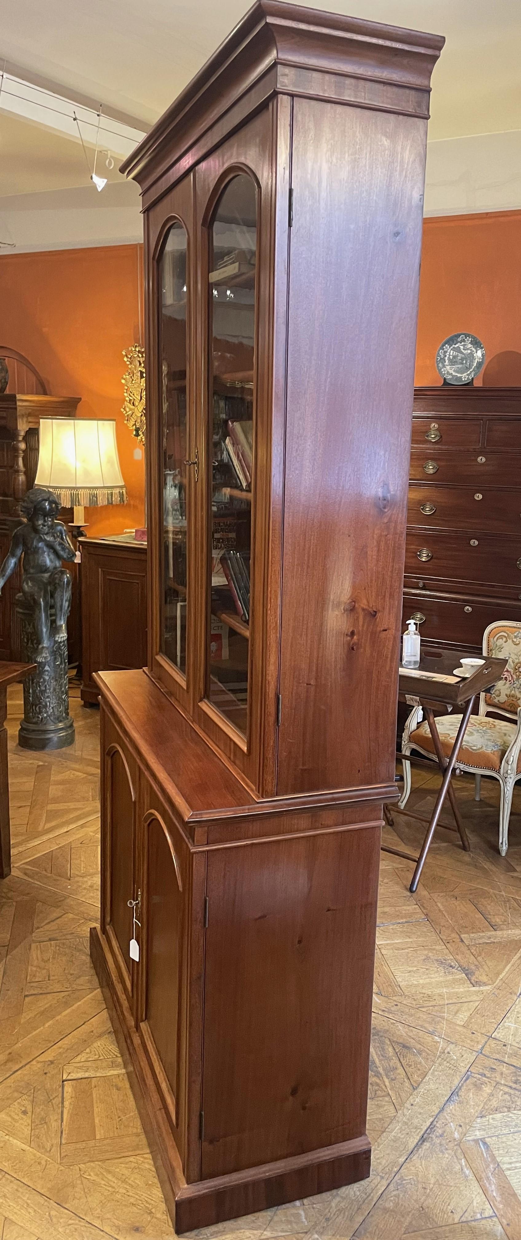 19th Century English Bookcase in Mahogany For Sale 5