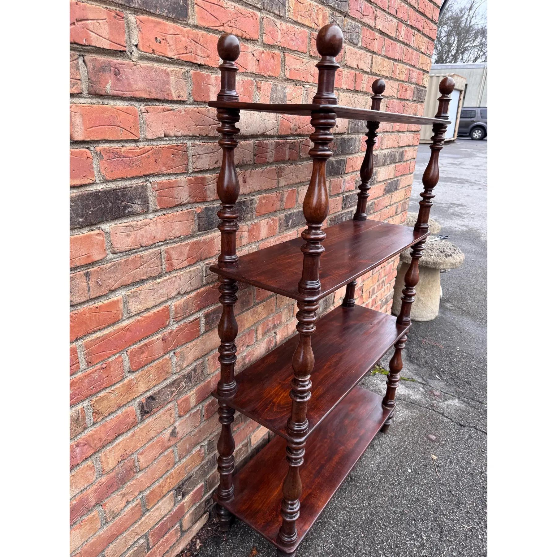 Wood 19th Century English Bookshelf Etagère For Sale