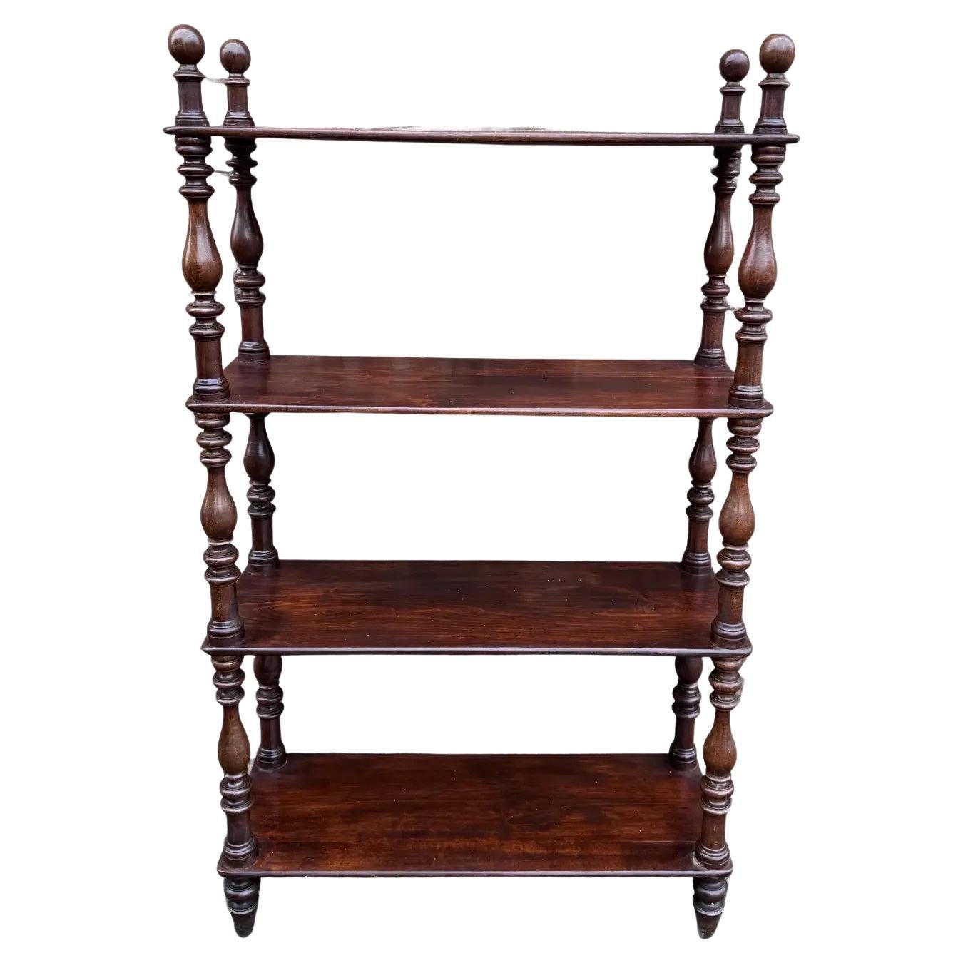 19th Century English Bookshelf Etagère For Sale
